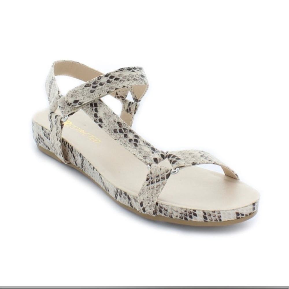 Restricted Snakeskin Sandals- NWT